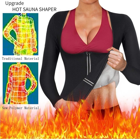 Sz S Ursexyly Women's Sauna Suit Weight Loss Hot Sweat Shirt Slim Waist Trainer - Picture 8 of 13